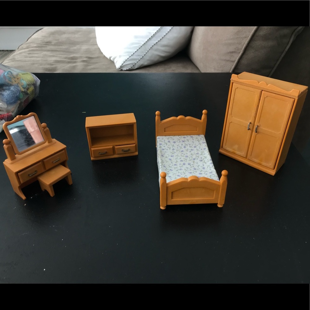 calico critters chestnut bedroom set